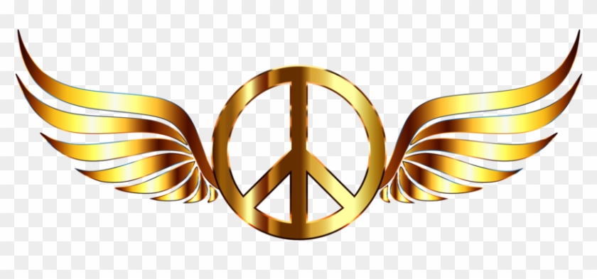 Peace Symbols Gold Computer Icons - Gold Peace #1443081