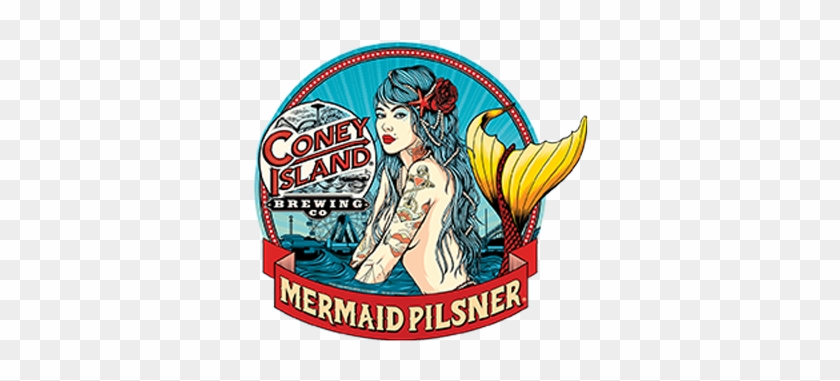 Coney Island Old School Mermaid Pilsner Tin Tacker - Coney Island Old School Mermaid Pilsner Tin Tacker #1443182