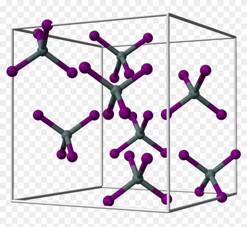 Tin Tetraiodide Unit Cell 3d Balls - Crystal Structure Of Tin Iodide #1443188
