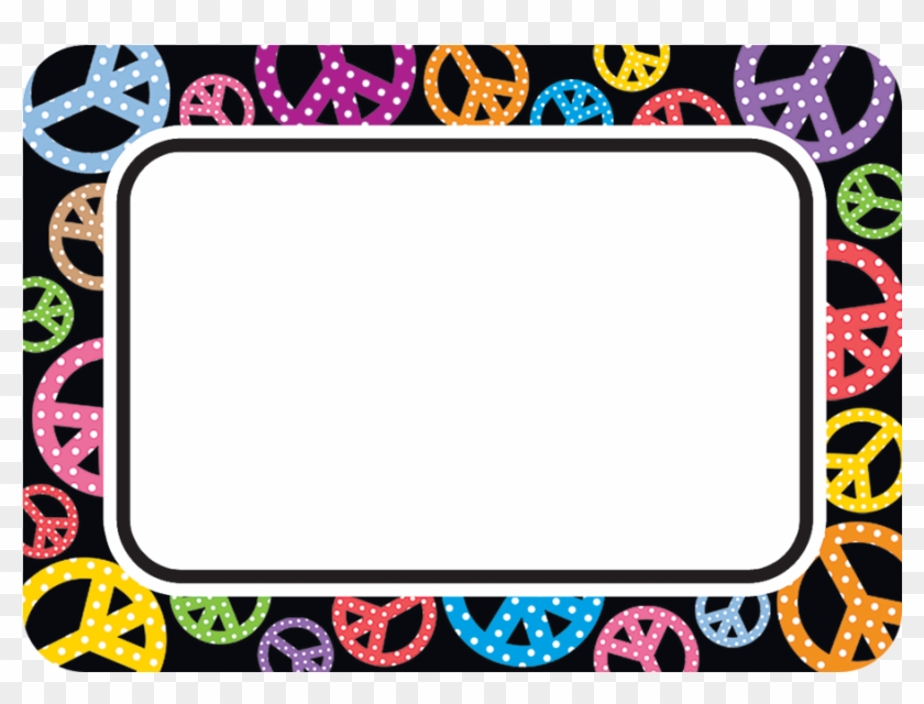 Peace Signs Themes Decorative Teacher Created Resources - Peace Sign Name Tags #1443518