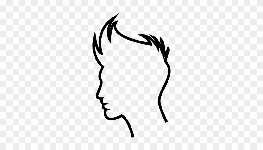 Boy Hair Outline Vector - Illustration #1443657