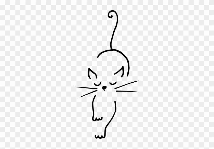 Drawing Witch Simple - Cute Cat Drawing Transparent #1443828