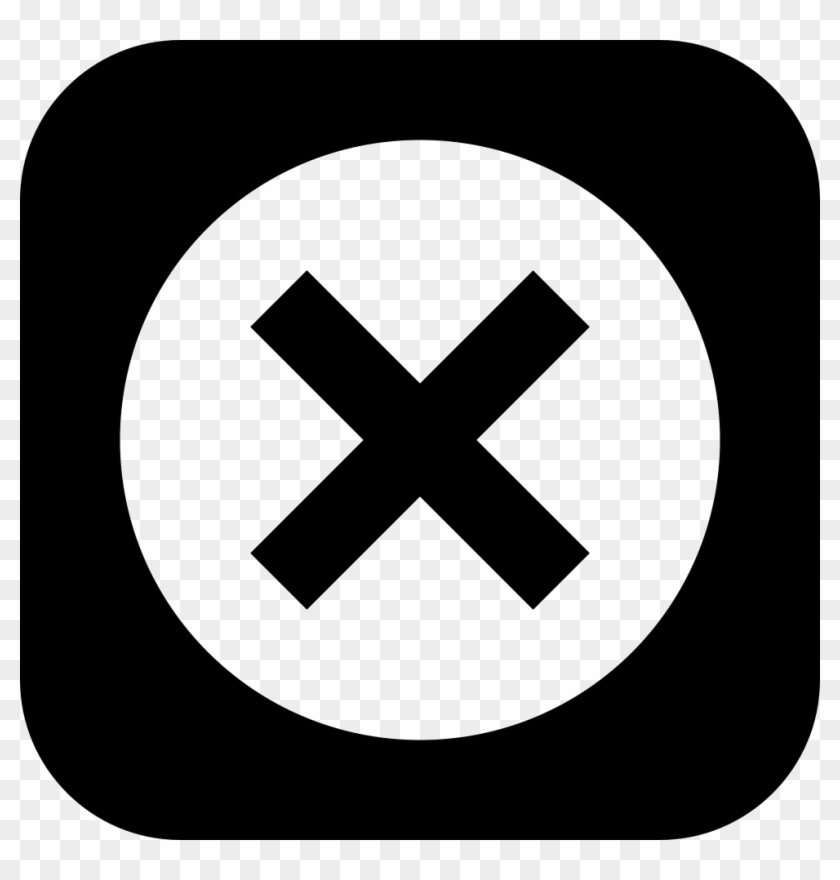 Cross Clip Rounded Clipart Black And White - Vector Emails Icon Png #1443912