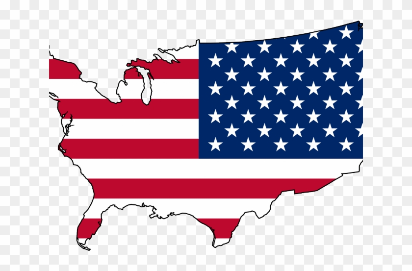 Usa Map Clipart - Usa Flag Map Png #1443962