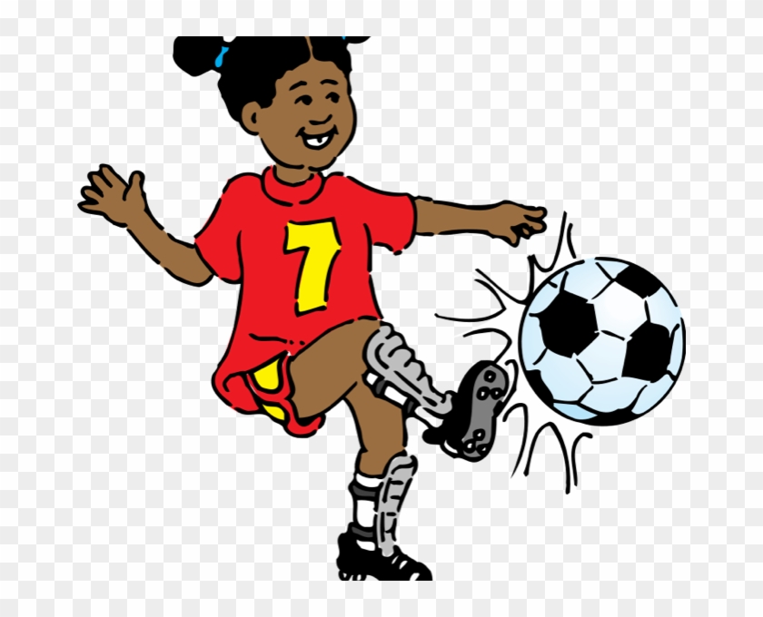 Soccer Clip Art Free Soccer Football Clipart Funny - Girls Playing Football Clipart #1443995