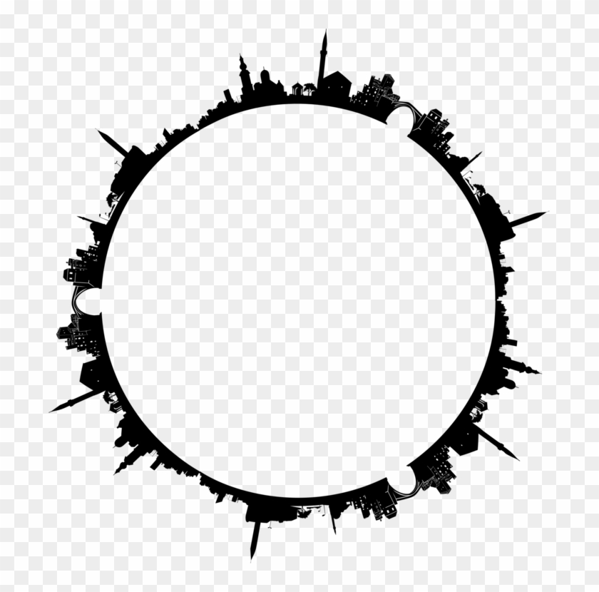 Graphic Library Library Computer Icons Cities Skylines - City Skyline In A Circle #1444002
