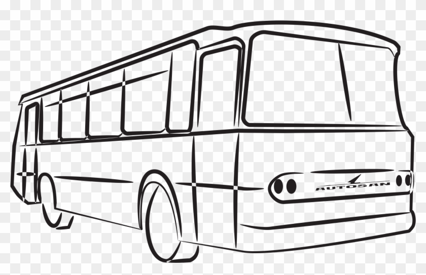 Oakwood Primary School - Bus Clipart Black And White #1444005