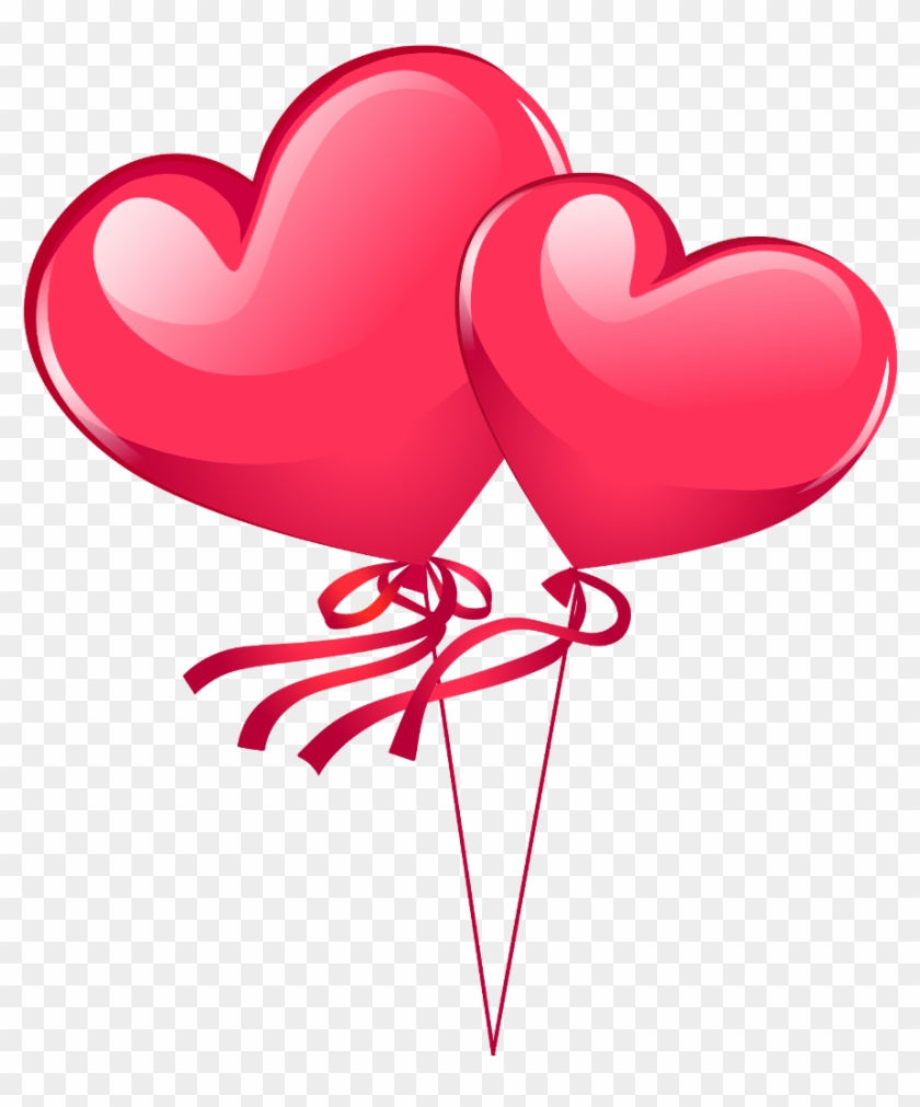 Clipart Png Hearts Love Balloon - Pink Heart Balloons Png #1444045