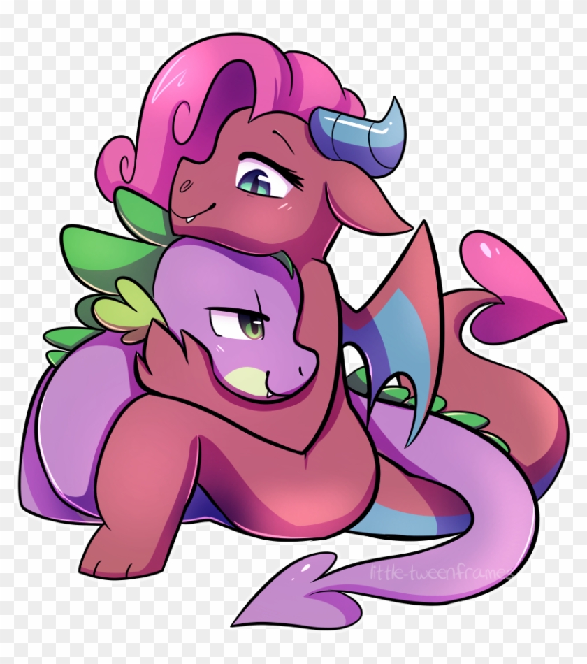 Little-tweenframes, Blushing, Couple, Cuddling, Dragon, - Cartoon #1444109