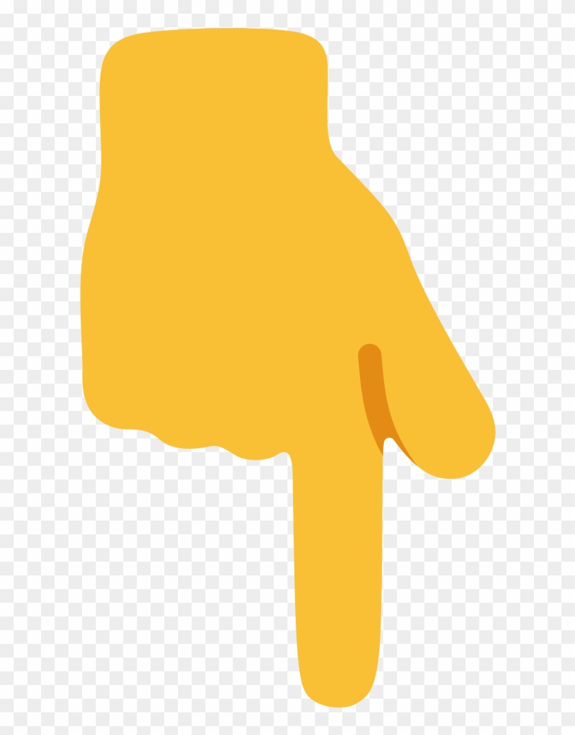 File Emoji U1f447 Svg Wikimedia Commons Free Finger - Finger Pointing Down Png #1444123