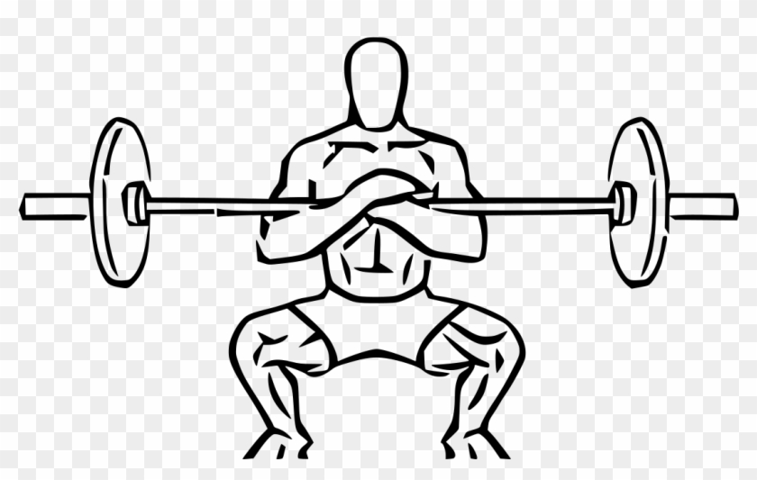 Deadlift Drawing Gorilla Clip Art Library - Overhead Squat #1444204