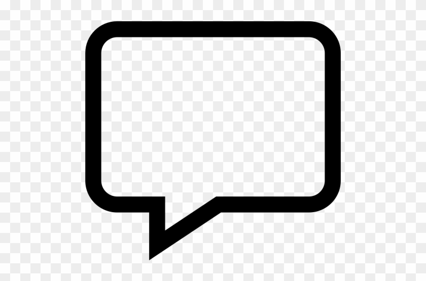 Comment, Dialog, Message Icon - Rectangle Speech Bubble Png #1444250