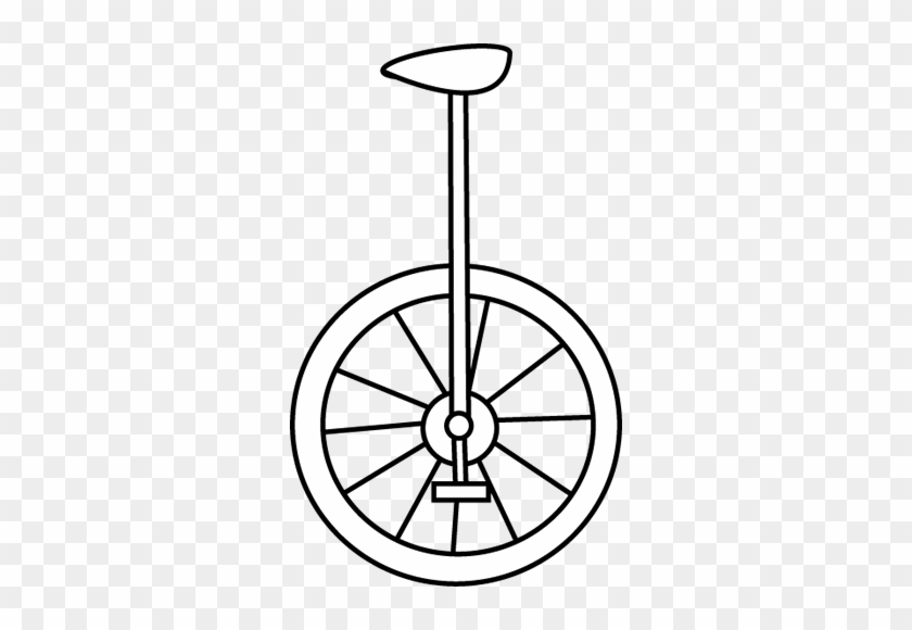 Download Png - Unicycle Clipart Black And White #1444325