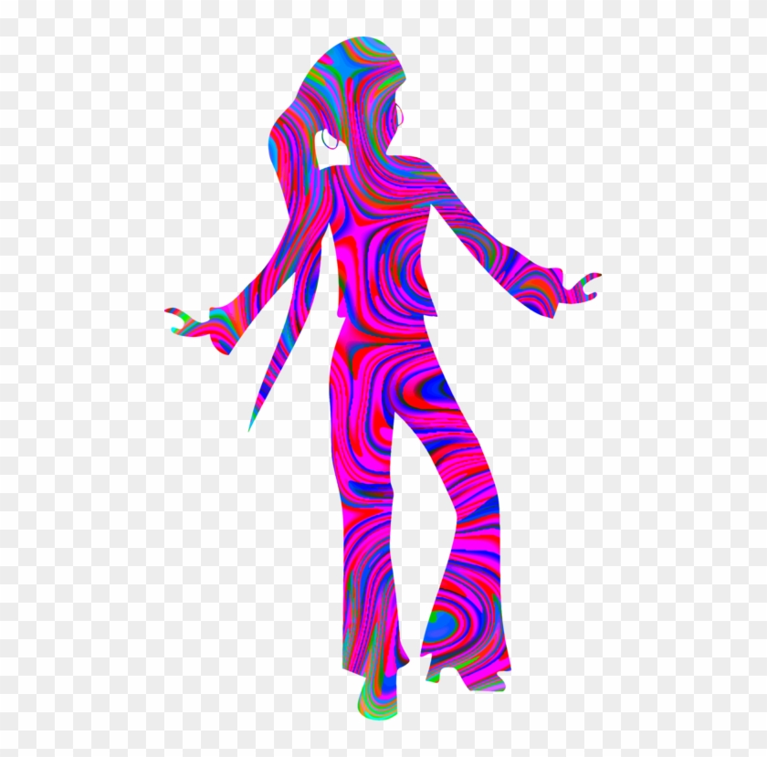 Disco Dance Silhouette Robot Art - Delta Sigma Theta Swag Top - Sweatshirt #1444646