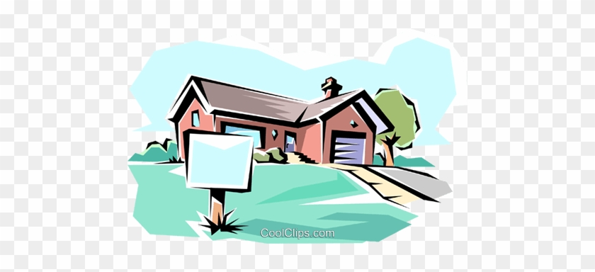 House For Sale Royalty Free Vector Clip Art Illustration - Property Joke #1444786