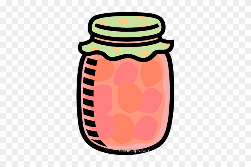 Jar Of Preserves Royalty Free Vector Clip Art Illustration - Pot Of Jam #1444805