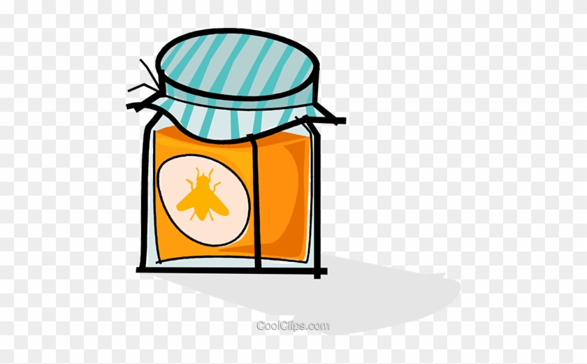 Jar Of Honey Royalty Free Vector Clip Art Illustration - Honig Clipart #1444818