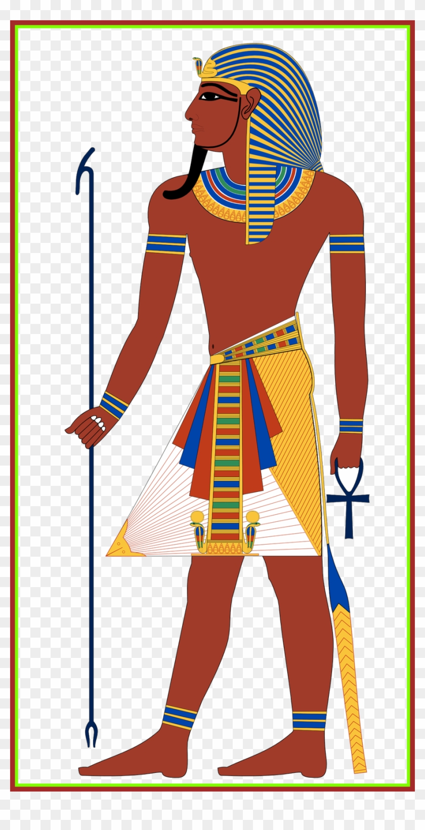 Astonishing Ra Egyptian Pharaoh Clipart Image For Clothing - Ancient Egypt Male Clothing #1444868