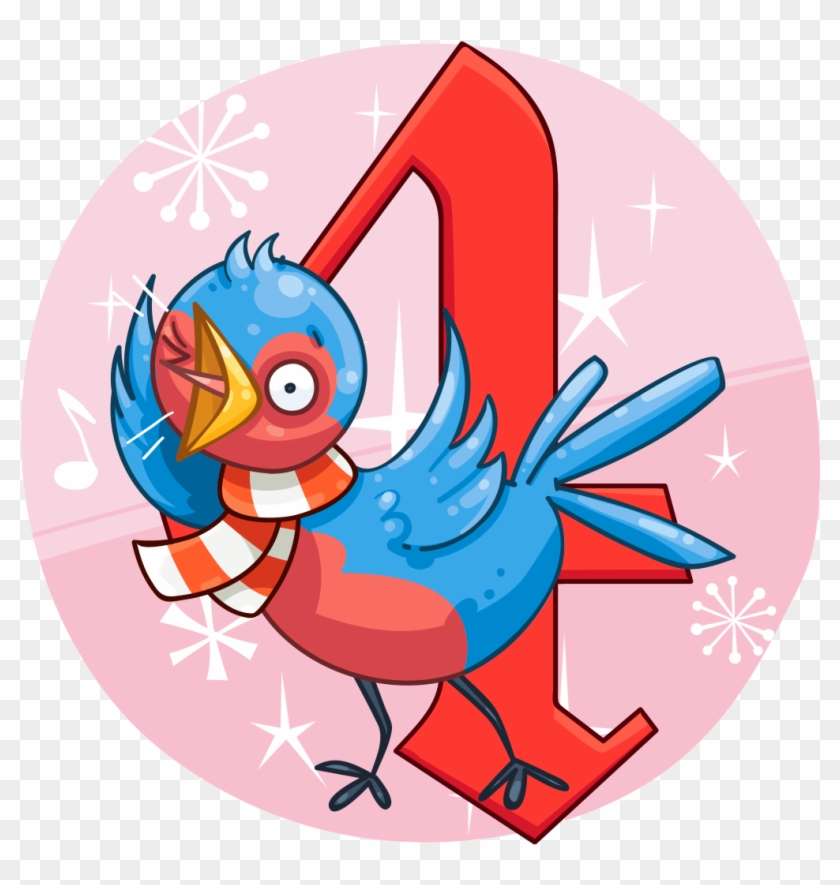 Image Library Stock 4 Calling Birds Clipart - Cartoon #1444892