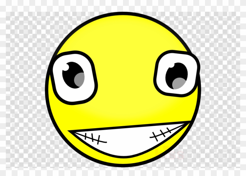 Creepy Smiley Face Clipart Smiley Clip Art - Smiley Crazy Face 1 25 Magnet Emoticon #1445081