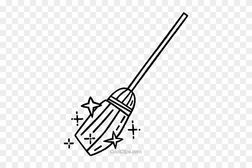 Broom Royalty Free Vector Clip Art Illustration - Broom Clip Art #1445153