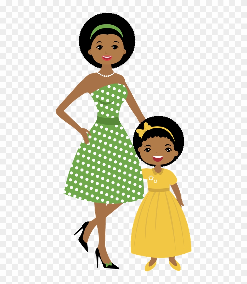 Mães E Filhas - African American Mother And Daughter Clipart #1445154