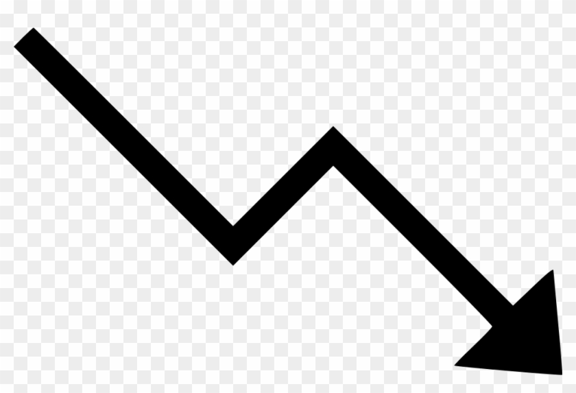Down Png Trending Down Arrow Chart Decrease Svg Png - Chart Down Png #1445164