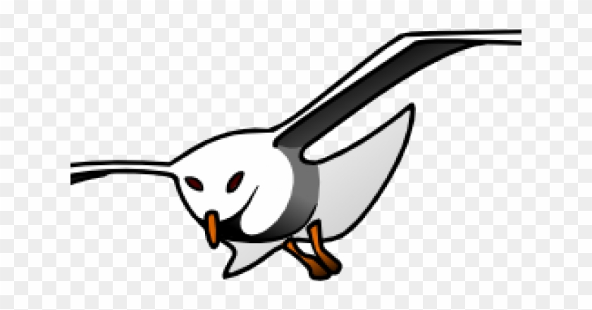 Seagull Clipart Vector - Flying Seagull Clip Art #1445198