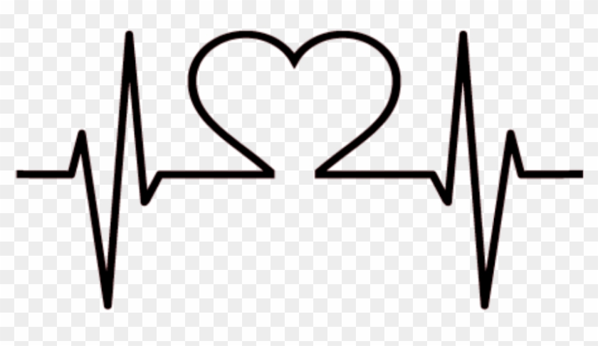 Love Heart Line Heartbreak Heartbeat Lifeline Black - Heart Corony Disease #1445290