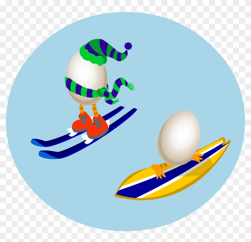 Eggs With Leggs Enjoying Both Winter And Summer Sports - Eggs With Leggs Enjoying Both Winter And Summer Sports #1445565