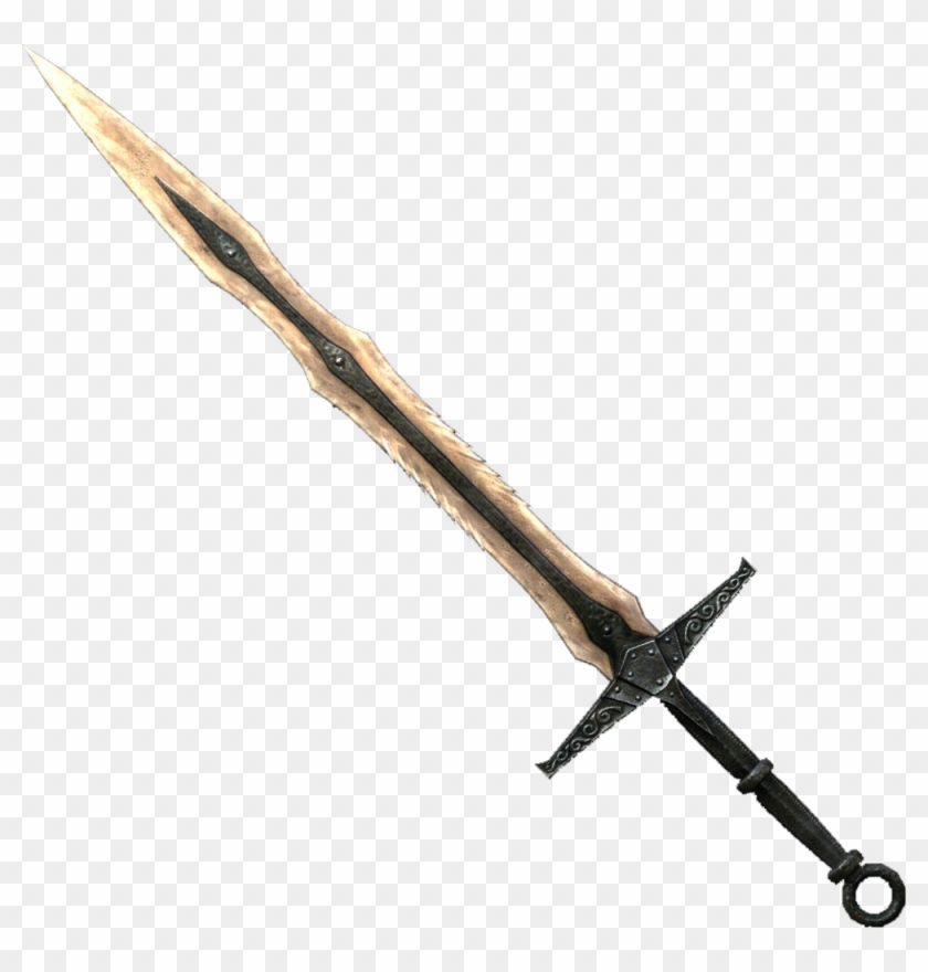 Clip Art Black And White Download Greatsword Elder - Skyrim Dragonbone Sword #1445722