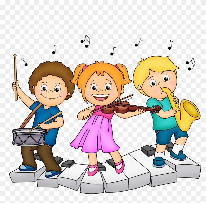 Clips, Clip Art School, Music For - Children Playing Instruments Cartoon #1445871