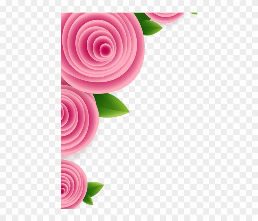 Cadre De Rose Rose Vert Cadre Cadre Cadre Floral Png - Portable Network Graphics #1445916