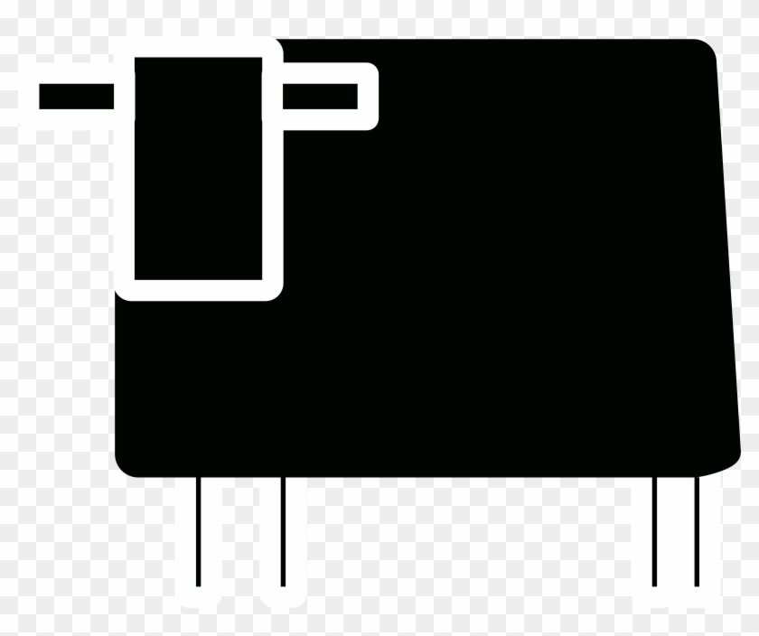 Black Square Cow Vector Clipart Image - Black Square Cow Vector Clipart Image #1445968