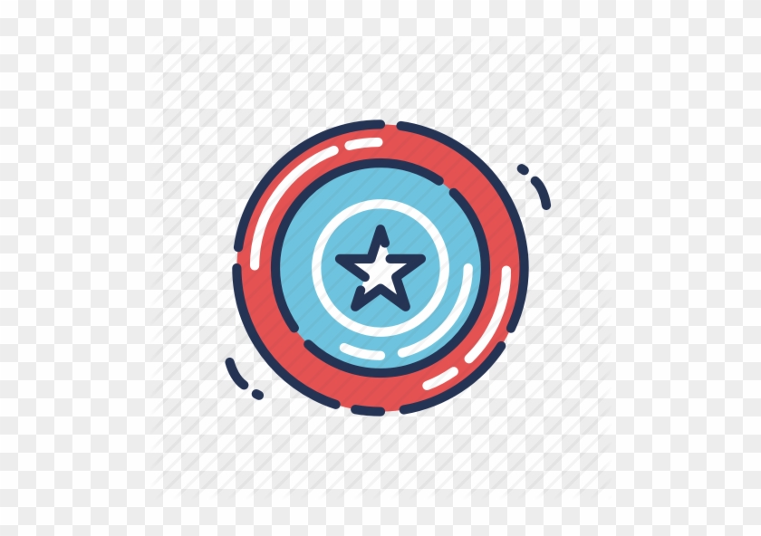 Collection Of Free America Vector Captain Shield - Captain America Icon #1445981