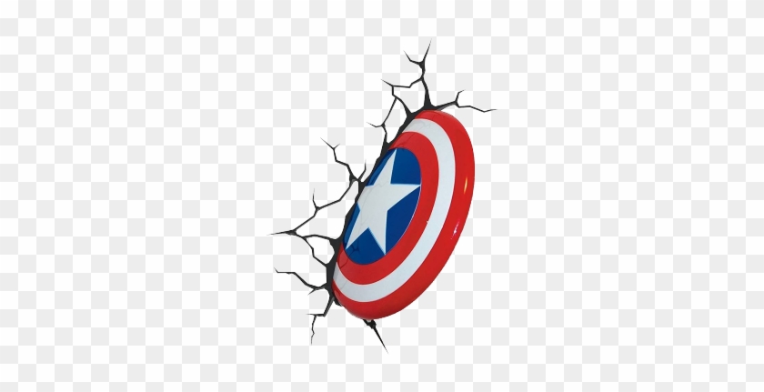3d Light Fx Captain America Shield Wall Light-licensed - Captain America Logo Png #1445983