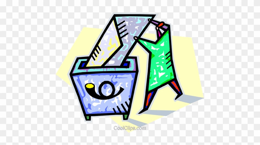 Document Being Placed In Trash Can Royalty Free Vector - Document Being Placed In Trash Can Royalty Free Vector #1446064