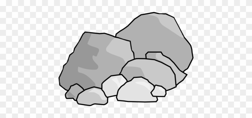 Pebbles Clipart - Black And White Rock Clip Art #1446137