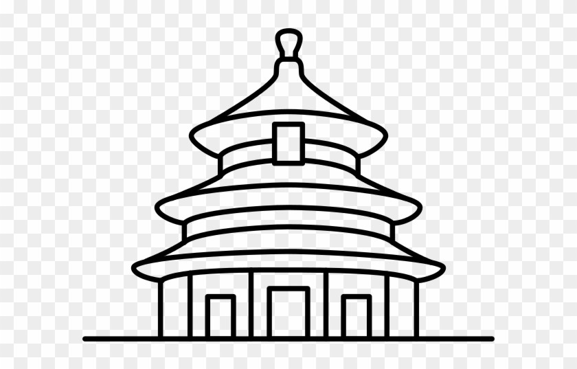 Chinese Pagoda Clipart - Temple Of Heaven Drawing #1446417