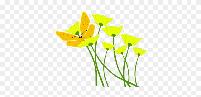 Flower Designs Yellow Petal - Yellow Flowers Clip Art #1446747