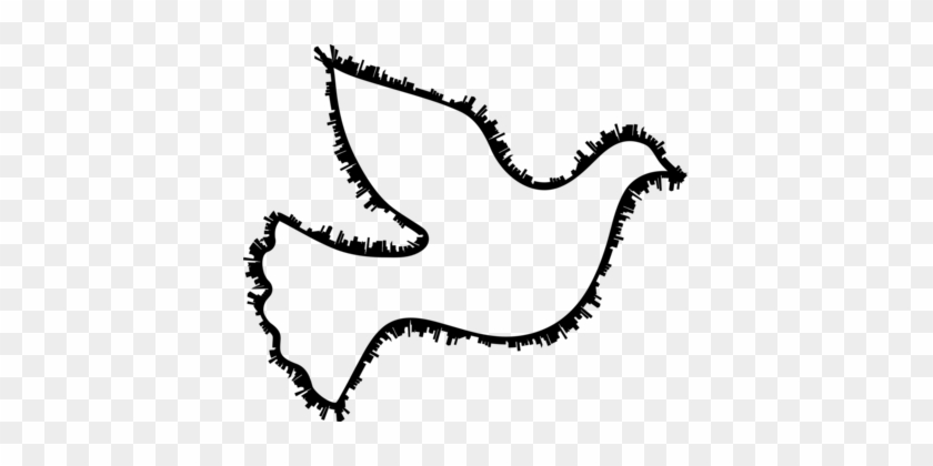 Columbidae Drawing Coloring Book Doves As Symbols Bird - Bird Peace Drawings #1446780