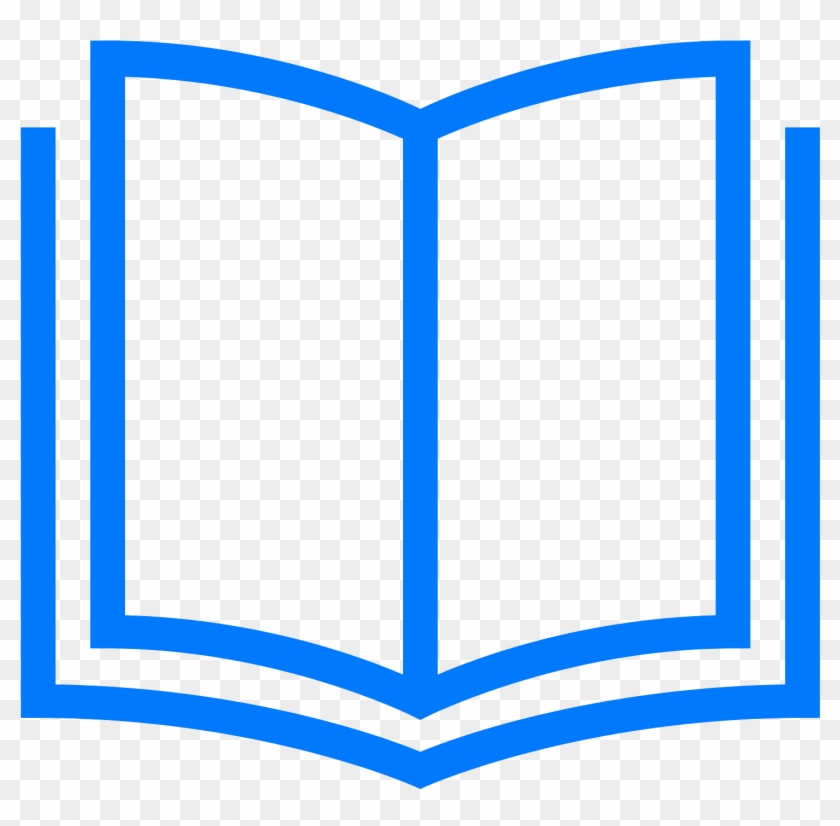 Computer Icons Book Clip Art - Open Book Blue Png #1446857