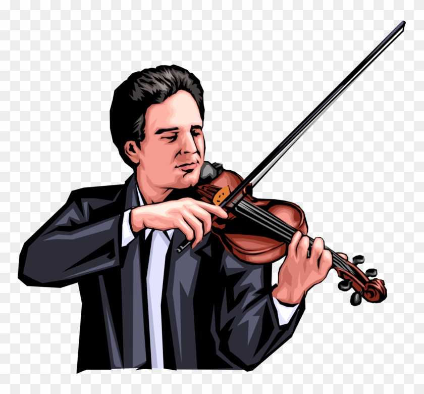 Violinist Musician Plays Fiddle - Violinist Clip Art #1446885