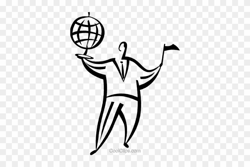 Businessman With Globe And Flag Royalty Free Vector - Businessman With Globe And Flag Royalty Free Vector #1446928