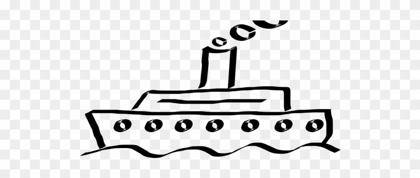 Cruise Clipart Simple - Ship Clipart Black And White #1447056