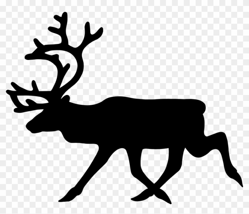 Elk Clipart Dear Animal - Reindeer Silhouette #1447060