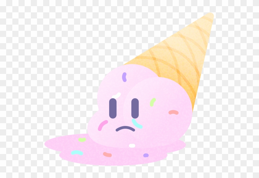 A Sad, Dropped Ice Cream Cone - Ice Cream Cone #1447185