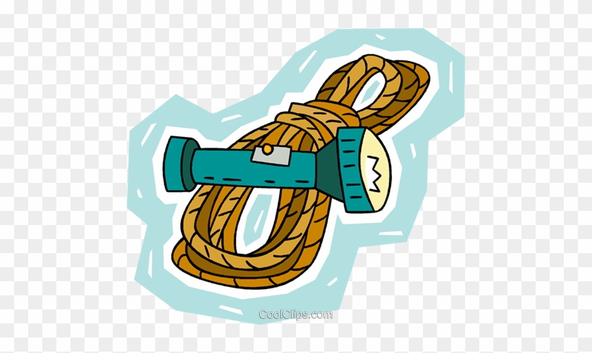 Climber's Rope With Flashlight Royalty Free Vector - Illustration #1447300