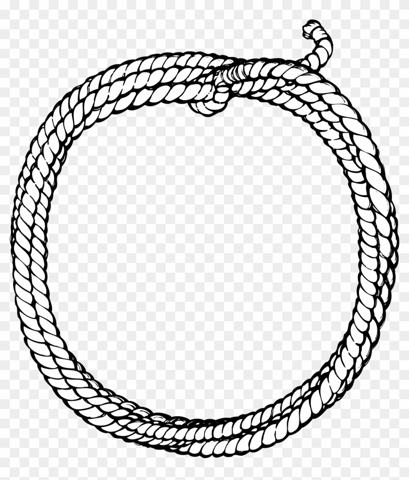 Picture Free Library Collection Of Cowboy Drawing High - Lasso Rope Drawing #1447304