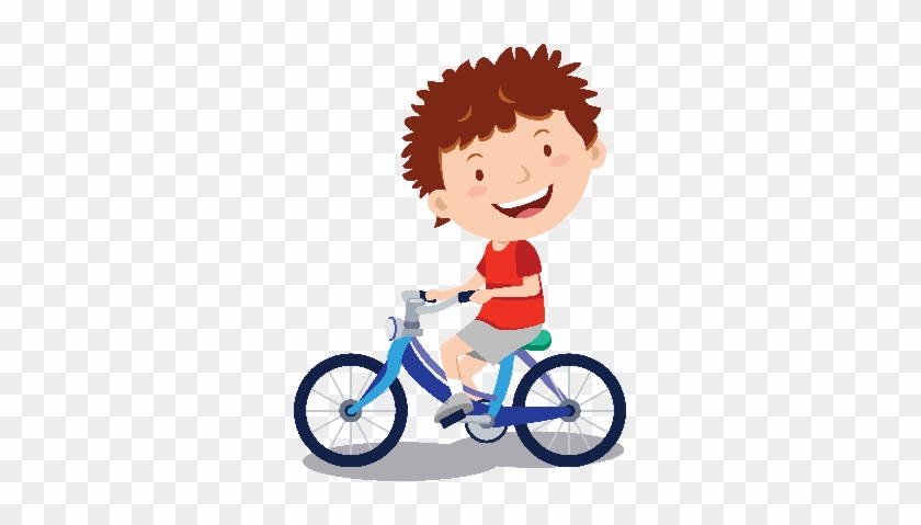 Cycling Clipart - Boy On Bike Clipart #1447332